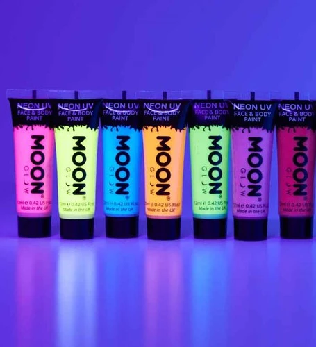 Moon Creations Intense Neon Face And Body Paint Paars 12ml 5 Moon Creations Intense Neon Face And Body Paint Paars 12ml - Afbeelding 3