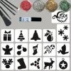 Schmink Specialist Kerst Glittertattoo Set -Glitter Winkel kerst glittertattoo set