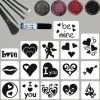 Schmink Specialist Liefde Glittertattoo Set -Glitter Winkel liefde glittertattoo set