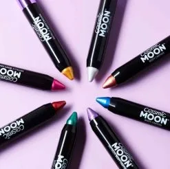 Moon Creations Metallic Body Crayons Schminkstift Paars -Glitter Winkel metallic body crayons schminkstift paars 2