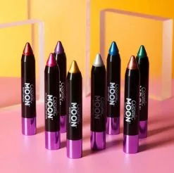 Moon Creations Metallic Body Crayons Schminkstift Roze -Glitter Winkel metallic body crayons schminkstift roze 3