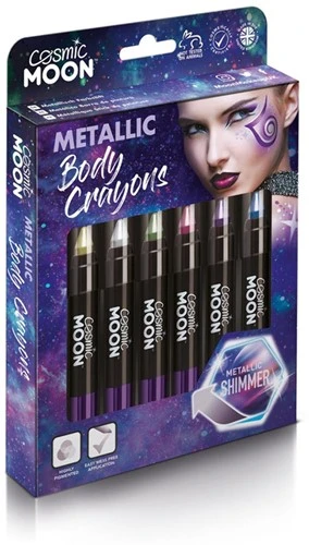 Moon Creations Metallic Body Crayons Set 3 Moon Creations Metallic Body Crayons Set