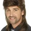 Smiffy's Mullet Heren Pruik Bruin -Glitter Winkel mullet heren pruik bruin