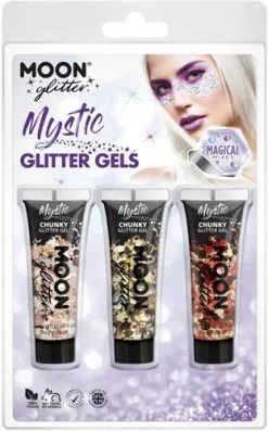 Moon Creations Mystic Glitter Gels Goud Rood