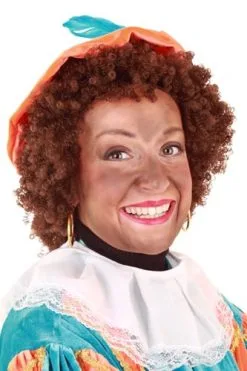 Party Xplosion Pieten Pruik Krul Bruin