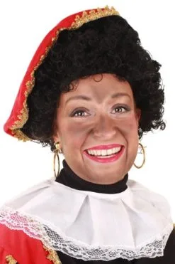 Party Xplosion Pieten Pruik Krul Zwart