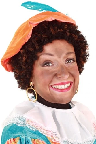 Party Xplosion Pieten Pruik Krul Zwart Bruin 3 Party Xplosion Pieten Pruik Krul Zwart Bruin