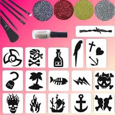 Schmink Specialist Piraten Glittertattoo Set 3 Schmink Specialist Piraten Glittertattoo Set