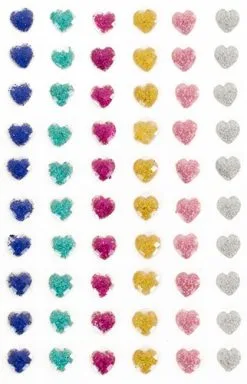 PXP Professional Colours Plaksteentjes Glitter Hartjes 60 Stuks