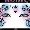 ShowOffs Body Art Precious Masker Schmink Sjabloon -Glitter Winkel precious masker schmink sjabloon