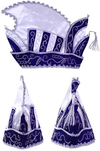 Party Xplosion Prinsenmuts Blauw Wit Zilver Maat 63 3 Party Xplosion Prinsenmuts Blauw Wit Zilver Maat 63