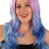 Party Xplosion Pruik Lexi Lila Blauw Lang Haar