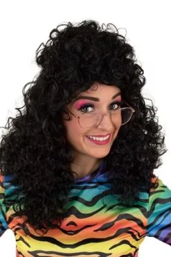 Party Xplosion Pruik Lola Lang Krullend Zwart