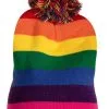 Party Xplosion Regenboog Muts Met Pompon