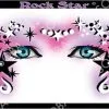 ShowOffs Body Art Rock Star Masker Schmink Sjabloon -Glitter Winkel rock star masker schmink sjabloon