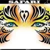 ShowOffs Body Art Safari Masker Schmink Sjabloon -Glitter Winkel safari masker schmink sjabloon