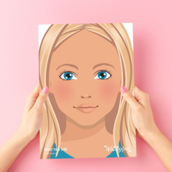 Wabbyfun Schmink Oefenbord A4 Kindergezicht Charlie