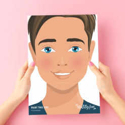 Wabbyfun Schmink Oefenbord A4 Kindergezicht Jason