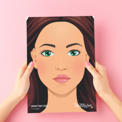 Wabbyfun Schmink Oefenbord A4 Vrouwengezicht Nikki