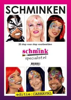 Schmink Specialist Schminkboek Schminken Editie Carnaval -Glitter Winkel schminkboek schminken editie carnaval 3