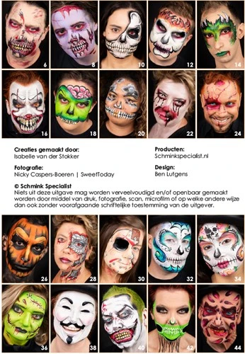 Schmink Specialist Schminkboek Schminken Editie Halloween 4 Schmink Specialist Schminkboek Schminken Editie Halloween - Afbeelding 2