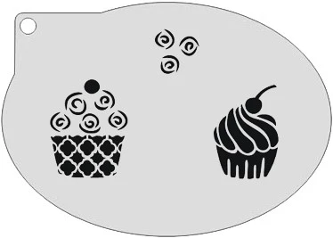 Schmink Specialist Schminksjabloon Cupcake 3 Schmink Specialist Schminksjabloon Cupcake