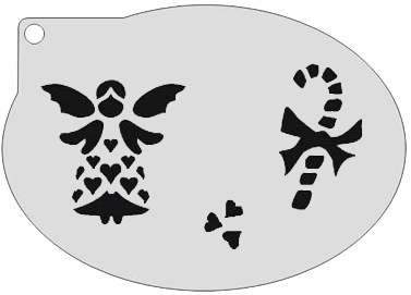 Schmink Specialist Schminksjabloon Kerstengel 3 Schmink Specialist Schminksjabloon Kerstengel