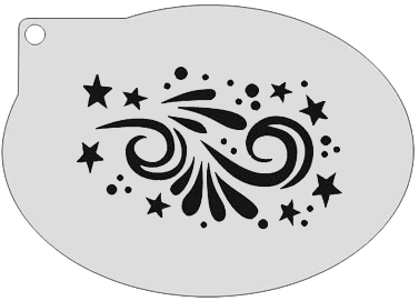 Schmink Specialist Schminksjabloon Krullen En Sterren 3 Schmink Specialist Schminksjabloon Krullen En Sterren