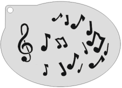 Schmink Specialist Schminksjabloon Muzieknoten