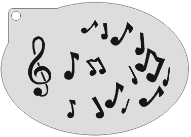 Schmink Specialist Schminksjabloon Muzieknoten 3 Schmink Specialist Schminksjabloon Muzieknoten