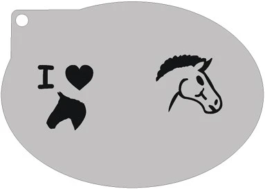 Schmink Specialist Schminksjabloon Paard 3 Schmink Specialist Schminksjabloon Paard