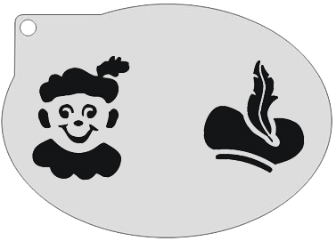 Schmink Specialist Schminksjabloon Piet 3 Schmink Specialist Schminksjabloon Piet