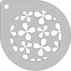 Schmink Specialist Schminksjabloon Rond Bloemenpatroon