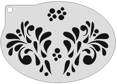 Schmink Specialist Schminksjabloon Sierlijke Druppels 3 Schmink Specialist Schminksjabloon Sierlijke Druppels