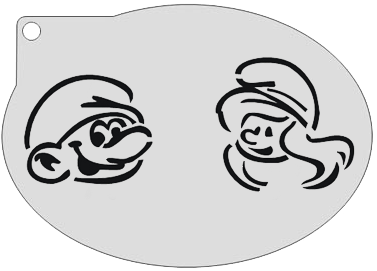 Schmink Specialist Schminksjabloon Smurfen 3 Schmink Specialist Schminksjabloon Smurfen