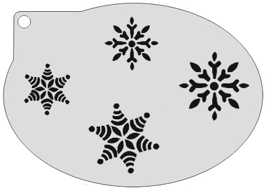Schmink Specialist Schminksjabloon Sneeuwsterren 3 Schmink Specialist Schminksjabloon Sneeuwsterren