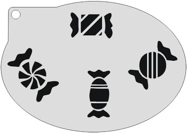 Schmink Specialist Schminksjabloon Snoepjes 3 Schmink Specialist Schminksjabloon Snoepjes