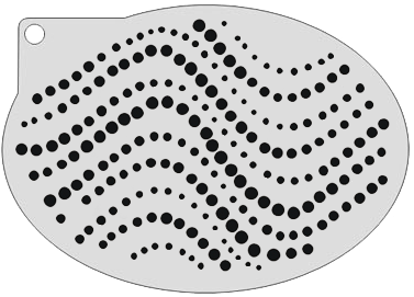 Schmink Specialist Schminksjabloon Stippen Golven 3 Schmink Specialist Schminksjabloon Stippen Golven