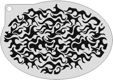 Schmink Specialist Schminksjabloon Vlammetjes 3 Schmink Specialist Schminksjabloon Vlammetjes