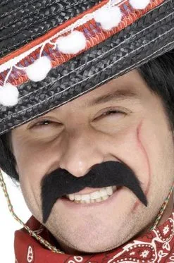 Smiffy's Snor Mexicaanse Bandiet Zwart