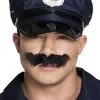 Boland Snor Zwart Politie Agent -Glitter Winkel snor zwart politie agent