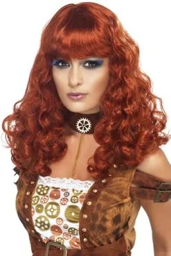 Smiffy's Steam Punk Pruik Auburn