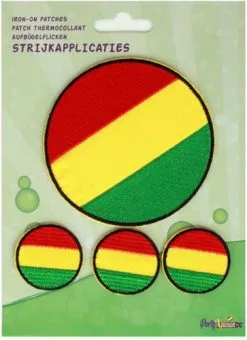 Party Xplosion Strijkapplicatie 4 Stuks Limburg Circels Mix