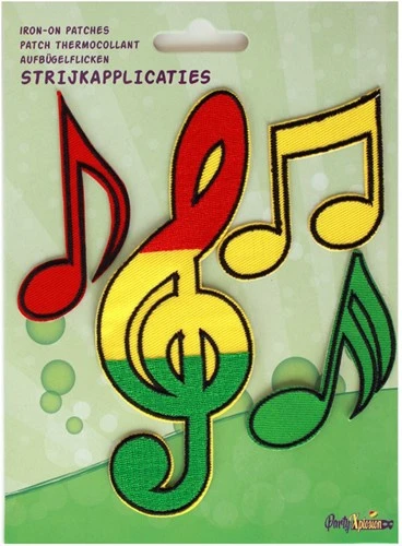 Party Xplosion Strijkapplicatie 4 Stuks Limburg Muzieksluetel En Noten 3 Party Xplosion Strijkapplicatie 4 Stuks Limburg Muzieksluetel En Noten