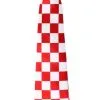 Party Xplosion Stropdas Brabant Rood Wit Geblokt -Glitter Winkel stropdas brabant rood wit geblokt
