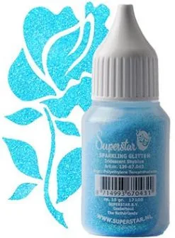 Superstar Sparkling Glitter Iridescent Skyblue