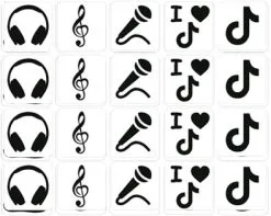 Schmink Specialist Tiktok Glittertattoo Sjablonenset