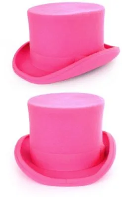 Party Xplosion Tophat Hoge Hoed Roze Met Elastische Band