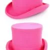 Party Xplosion Tophat Hoge Hoed Roze Met Elastische Band -Glitter Winkel tophat hoge hoed roze met elastische band