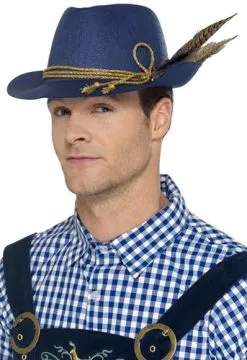 Smiffy's Traditionele Oktoberfeest Hoed Unisex Blauw